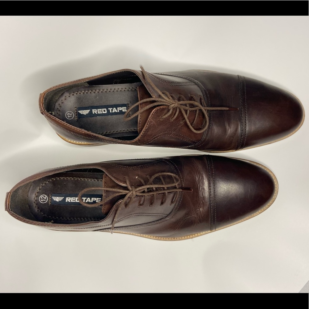 Men’s Smooth Leather Dress Shoes by Red Tape. Size 12 Medium - Picture 5 of 11